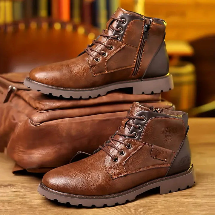 Lorcan - Bottes en cuir zippées