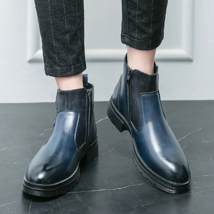 Bottes martini en cuir véritable pour hommes