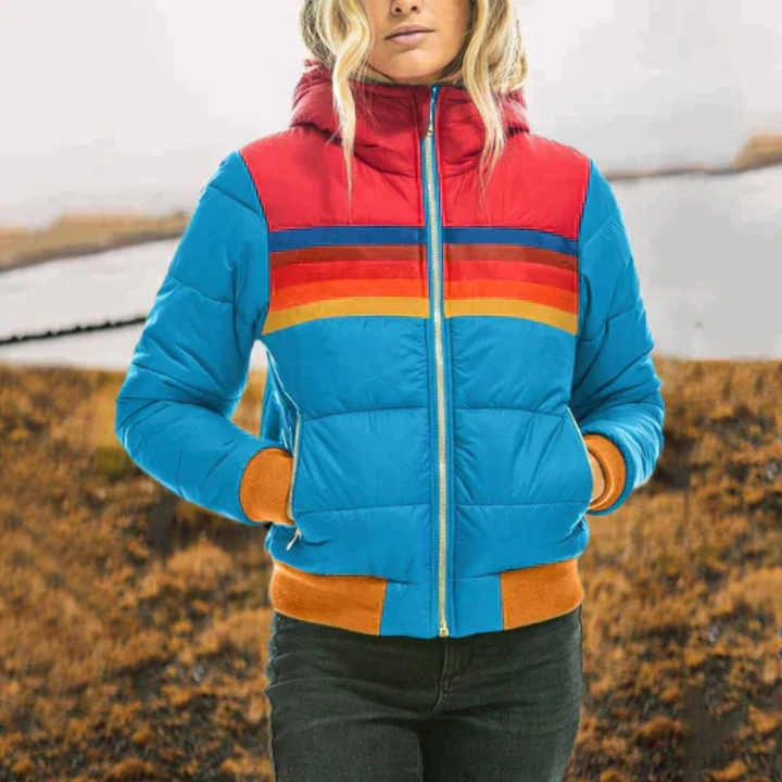 Roswitha - Parka rétro avec capuche en fourrure synthétique pour femme