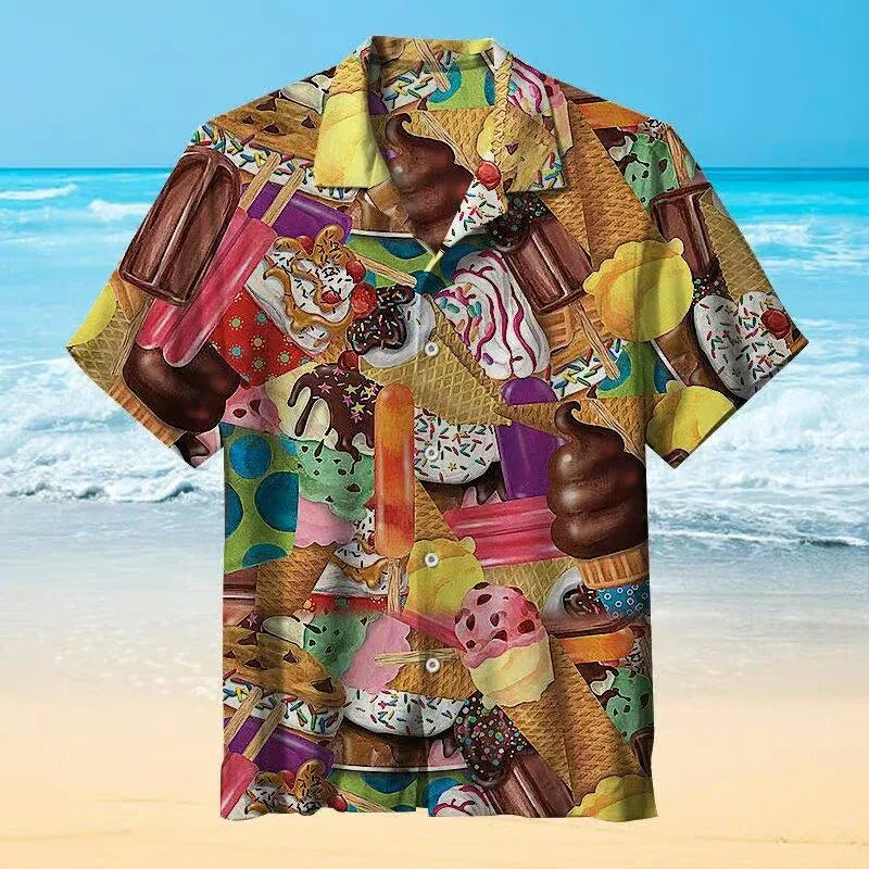 Ice Cream - Chemise d'été pour hommes